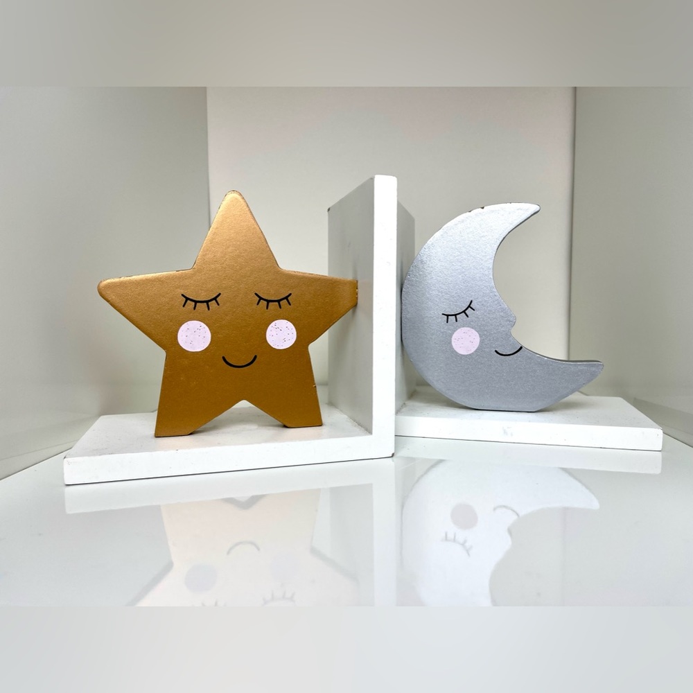 Moon & Star Bookends
